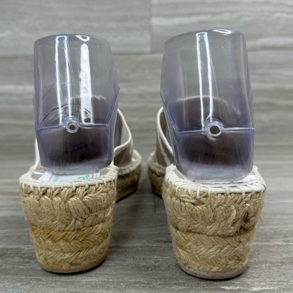 VTG NEW Manuel Canovas Espadrille Wedge Canvas Mules Size 39 US 8.5 - Picture 2 of 10